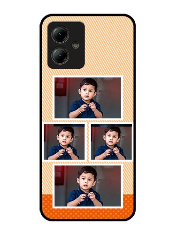 Custom Motorola Moto G14 Custom Glass Phone Case - Bulk Photos Upload Design