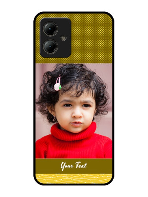 Custom Motorola Moto G14 Custom Glass Phone Case - Simple Green Color Design