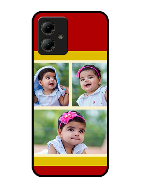 Custom Motorola Moto G14 Custom Glass Phone Case - Multiple Pic Upload Design