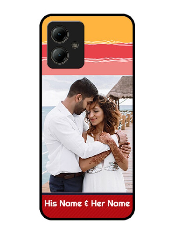 Custom Motorola Moto G14 Custom Glass Phone Case - Colorful Case Design