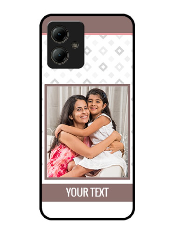 Custom Motorola Moto G14 Custom Glass Phone Case - Simple Diamond Design