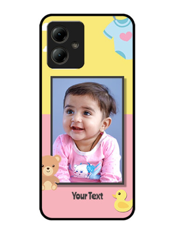 Custom Motorola Moto G14 Custom Glass Phone Case - Kids 2 Color Design