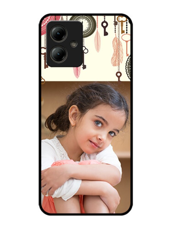 Custom Motorola Moto G14 Custom Glass Phone Case - Boho Style Design