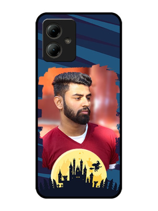 Custom Motorola Moto G14 Custom Glass Phone Case - Halloween Witch Design