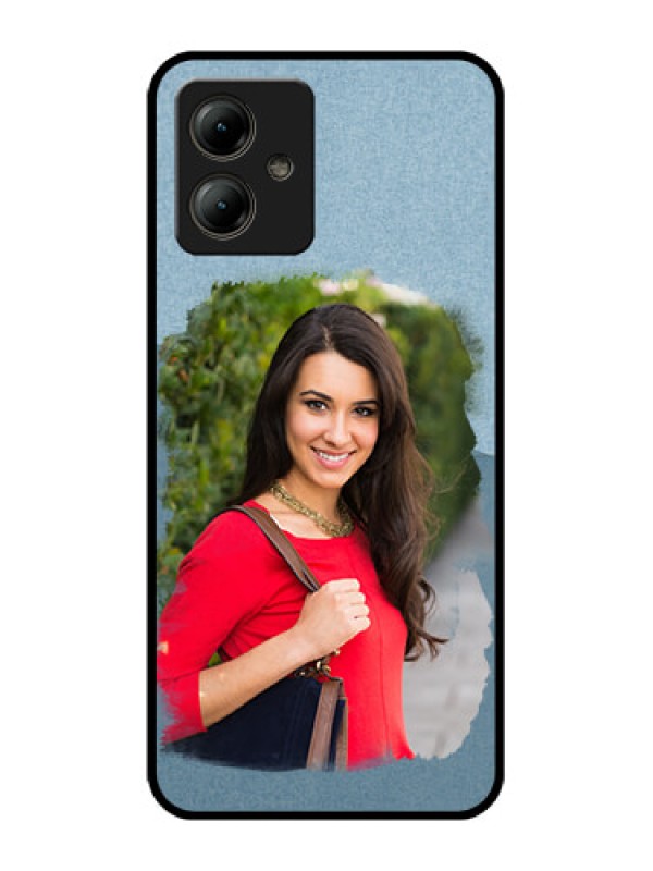 Custom Motorola Moto G14 Custom Glass Phone Case - Grunge Line Art Design