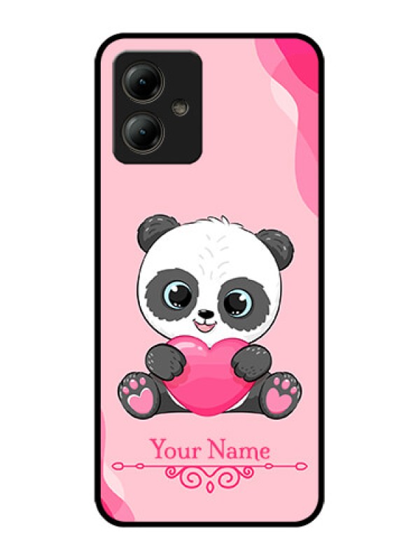 Custom Motorola Moto G14 Custom Glass Phone Case - Cute Panda Design