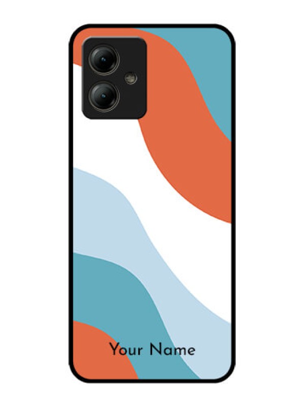 Custom Motorola Moto G14 Custom Glass Phone Case - Coloured Waves Design