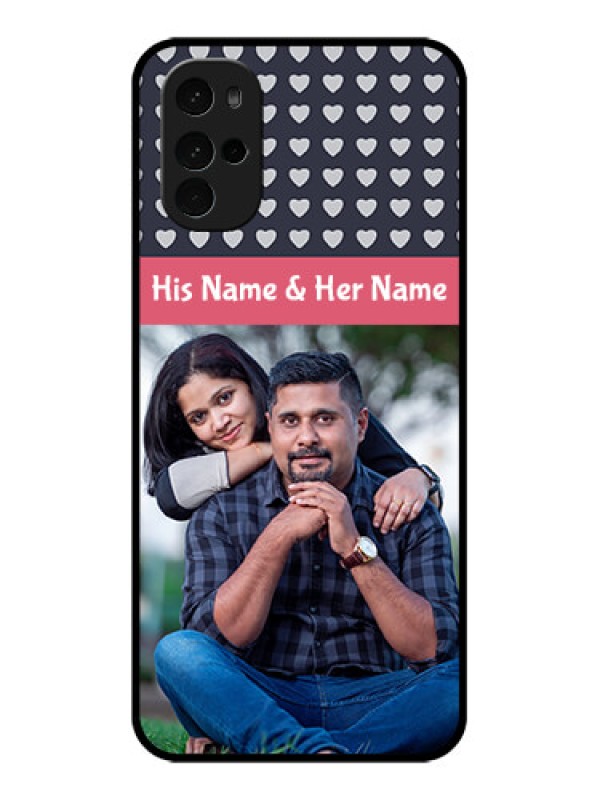 Custom Motorola Moto G22 Custom Glass Phone Case - Love Symbols Design