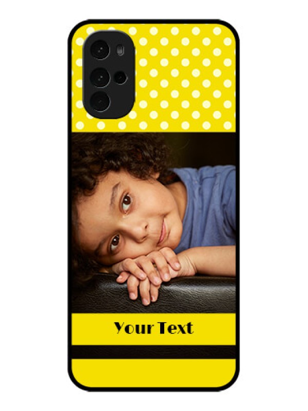 Custom Motorola Moto G22 Custom Glass Phone Case - Bright Yellow Case Design