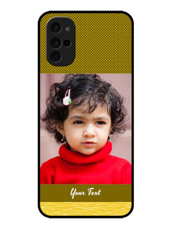 Custom Motorola Moto G22 Custom Glass Phone Case - Simple Green Color Design