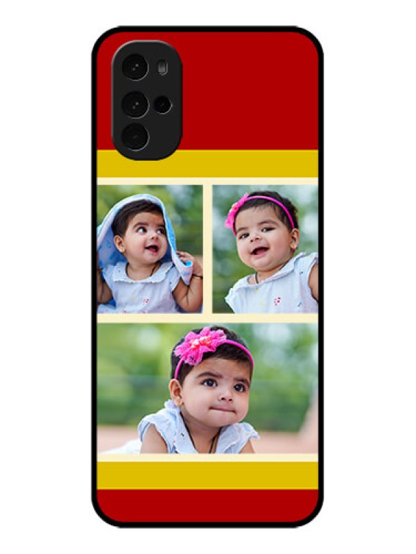 Custom Motorola Moto G22 Custom Glass Phone Case - Multiple Pic Upload Design