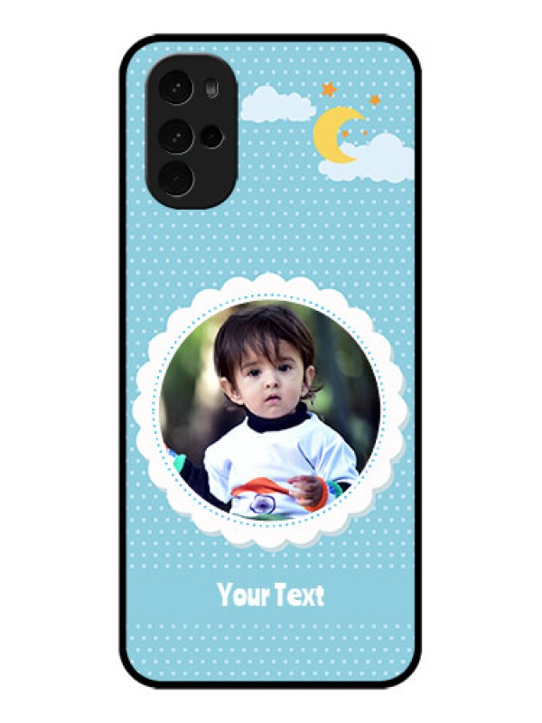 Custom Motorola Moto G22 Custom Glass Phone Case - Violet Pattern Design