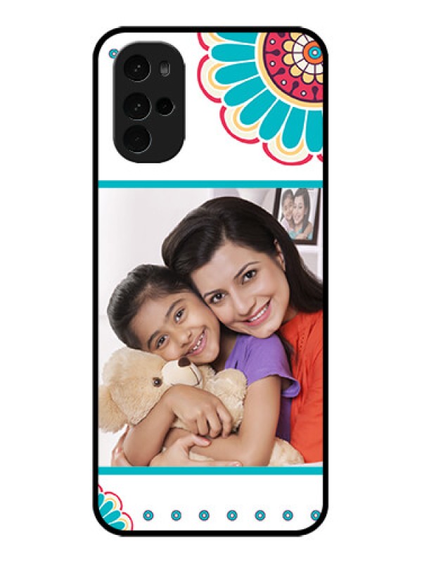 Custom Motorola Moto G22 Custom Glass Phone Case - Flower Design