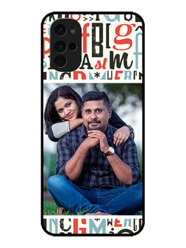 Custom Motorola Moto G22 Custom Glass Phone Case - Alphabet Design