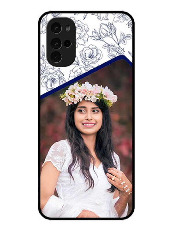 Custom Motorola Moto G22 Custom Glass Phone Case - Classy Floral Design