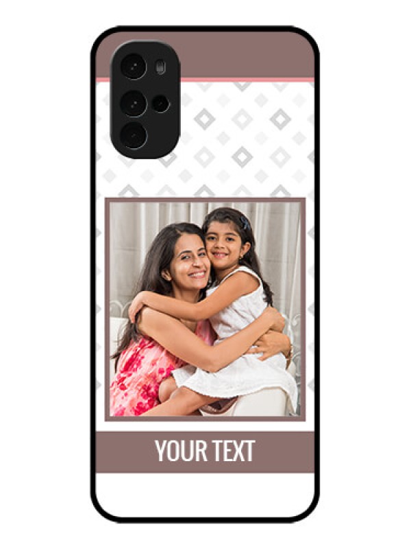 Custom Motorola Moto G22 Custom Glass Phone Case - Simple Diamond Design