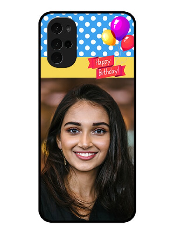 Custom Motorola Moto G22 Custom Glass Phone Case - Happy Birthday Design