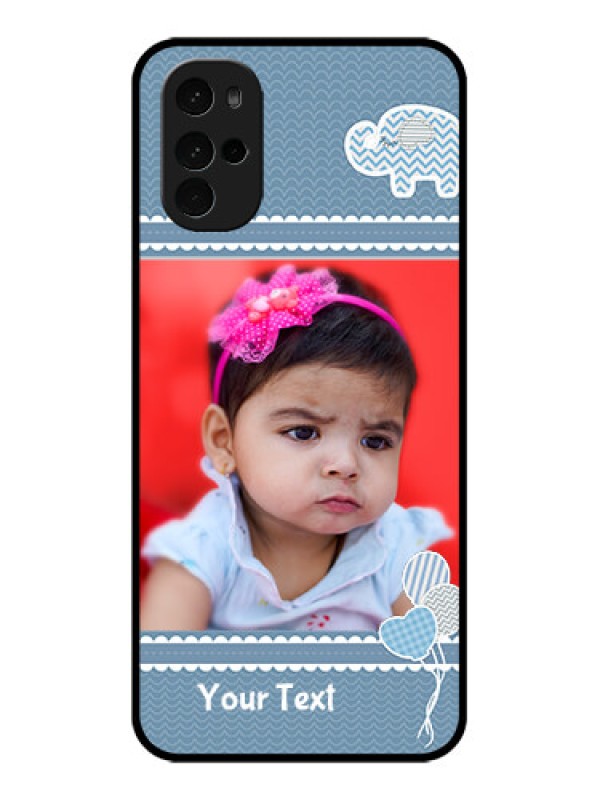 Custom Motorola Moto G22 Custom Glass Phone Case - With Kids Pattern Design