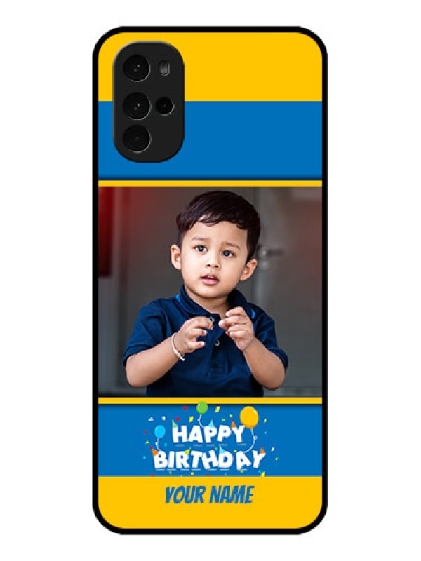 Custom Motorola Moto G22 Custom Glass Phone Case - Birthday Wishes Design