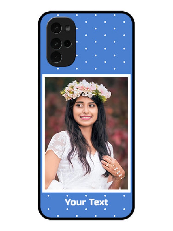 Custom Motorola Moto G22 Custom Glass Phone Case - Polka Dots Design