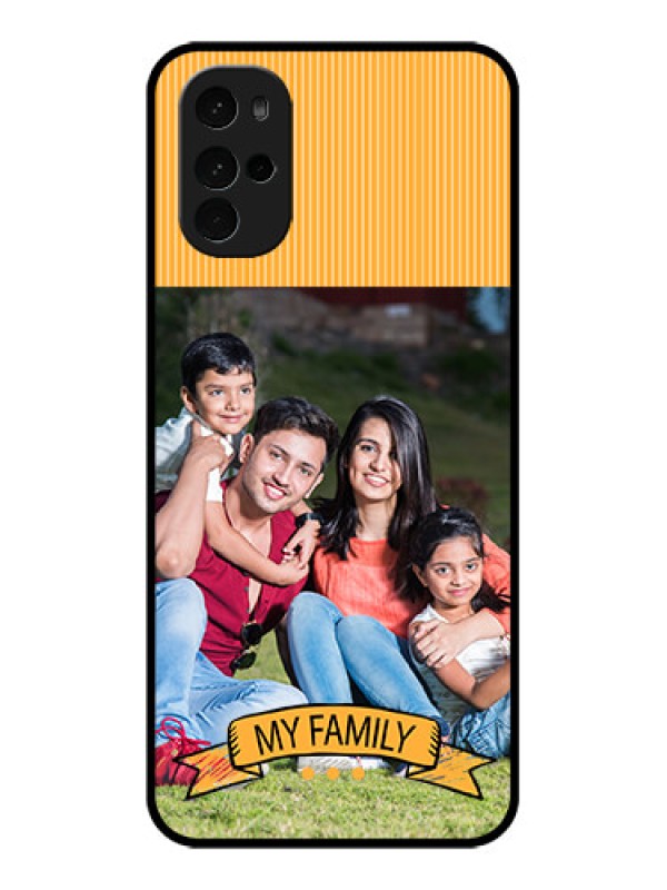 Custom Motorola Moto G22 Custom Glass Phone Case - My Family Design