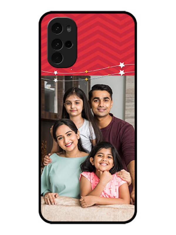 Custom Motorola Moto G22 Custom Glass Phone Case - Happy Family Design