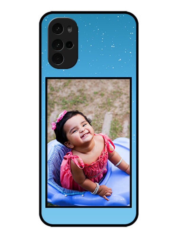 Custom Motorola Moto G22 Custom Glass Phone Case - Wave Pattern Colorful Design