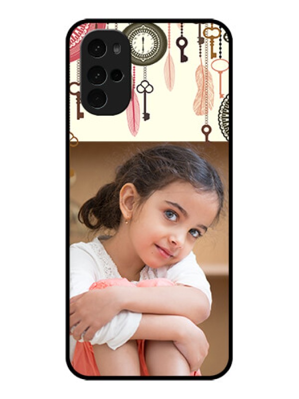 Custom Motorola Moto G22 Custom Glass Phone Case - Boho Style Design