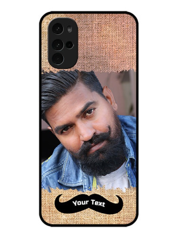 Custom Motorola Moto G22 Custom Glass Phone Case - With Texture Design