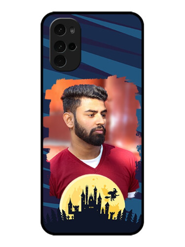 Custom Motorola Moto G22 Custom Glass Phone Case - Halloween Witch Design