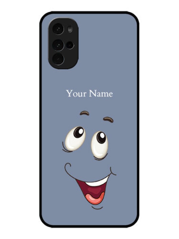 Custom Motorola Moto G22 Custom Glass Phone Case - Laughing Cartoon Face Design