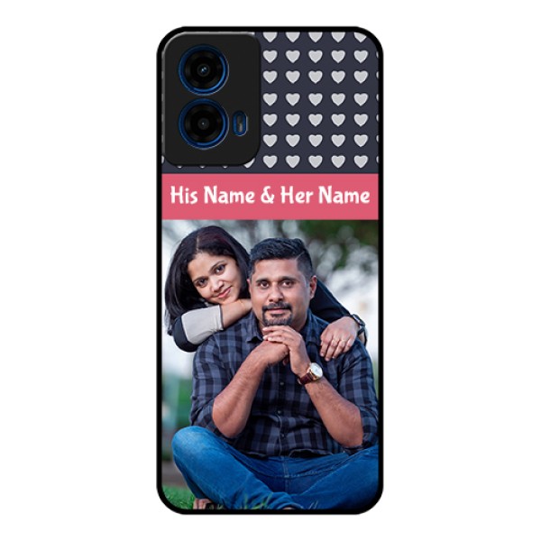 Moto G45 5G Custom Glass Phone Case - Love Symbols Design