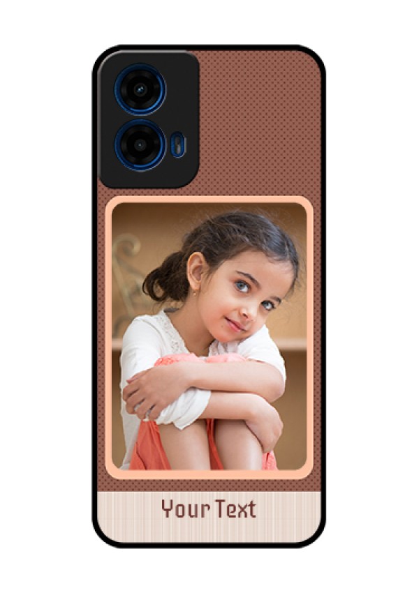 Moto G45 5G Custom Glass Phone Case - Simple Pic Upload Design