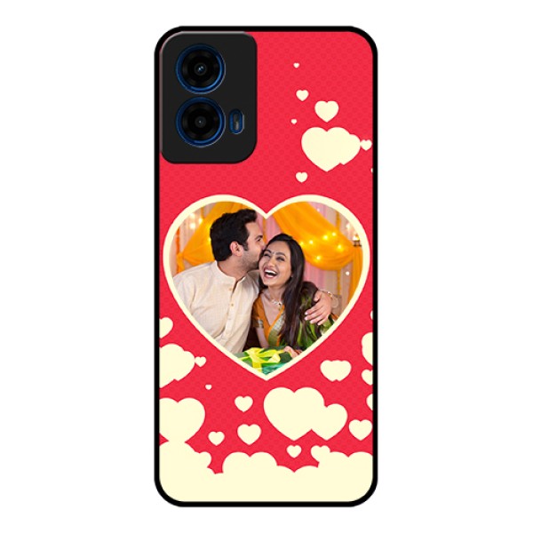 Moto G45 5G Custom Glass Phone Case - Love Symbols Phone Cover Design Moto G45 5G Custom Glass Phone Case - Love Symbols Phone Cover Design