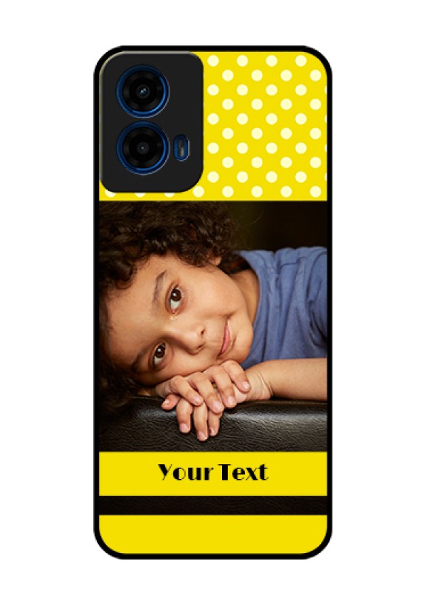 Moto G45 5G Custom Glass Phone Case - Bright Yellow Case Design