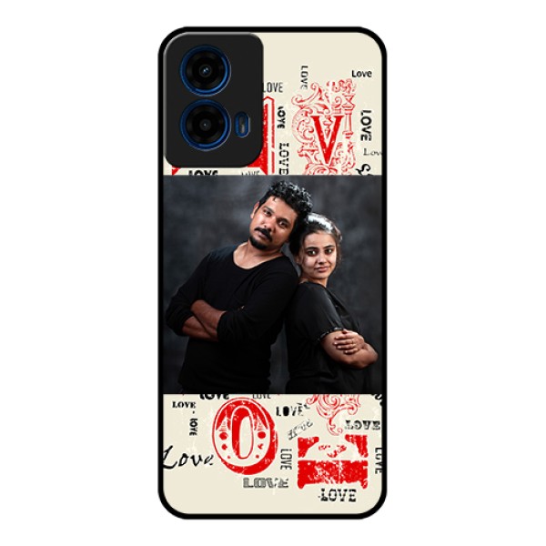 Moto G45 5G Custom Glass Phone Case - Trendy Love Design Case Moto G45 5G Custom Glass Phone Case - Trendy Love Design Case