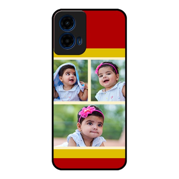 Moto G45 5G Custom Glass Phone Case - Multiple Pic Upload Design