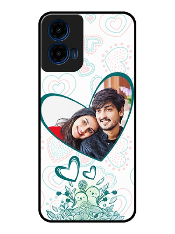 Custom Moto G45 5G Custom Glass Phone Case - Premium Couple Design