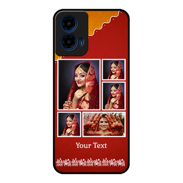 Moto G45 5G Custom Glass Phone Case - Wedding Pic Upload Design