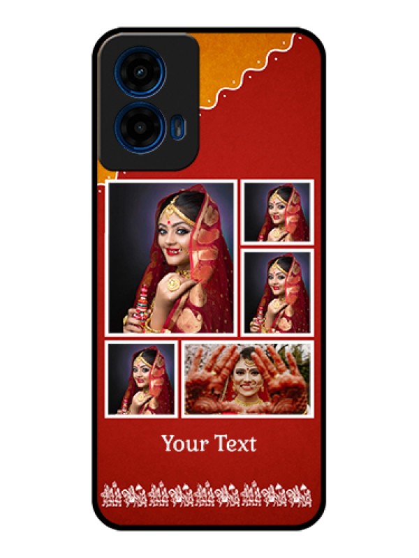 Custom Moto G45 5G Custom Glass Phone Case - Wedding Pic Upload Design