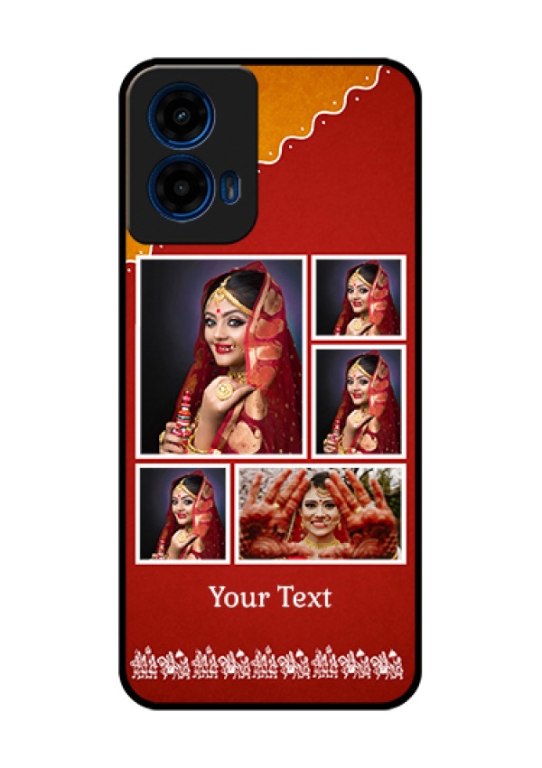 Moto G45 5G Custom Glass Phone Case - Wedding Pic Upload Design