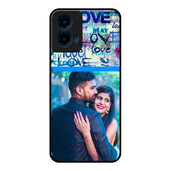 Moto G45 5G Custom Glass Phone Case - Colorful Love Design