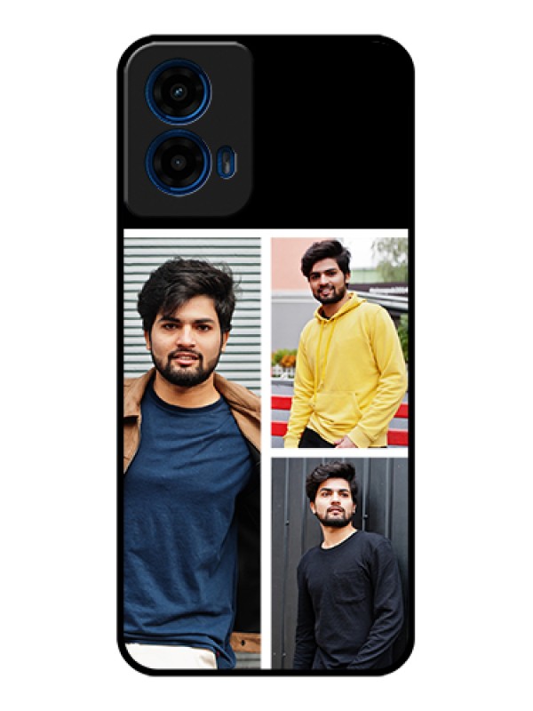 Custom Moto G45 5G Custom Glass Phone Case - Upload Multiple Picture Design