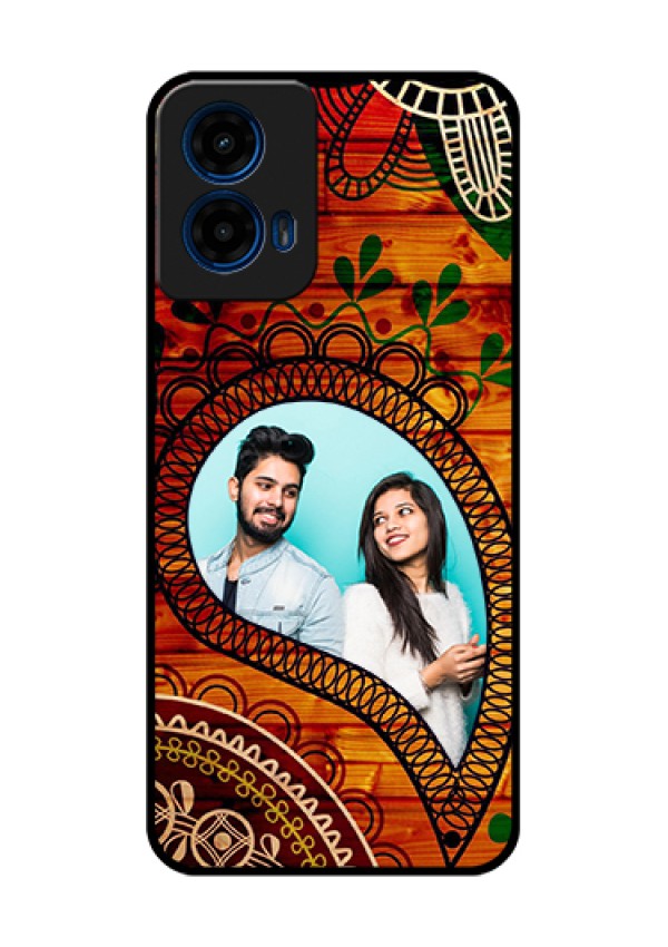 Moto G45 5G Custom Glass Phone Case - Abstract Colorful Design