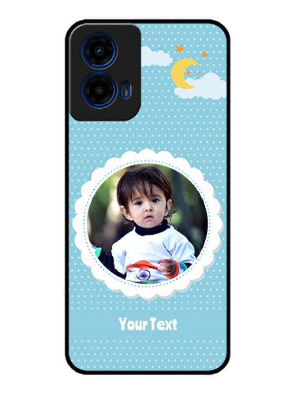 Custom Moto G45 5G Custom Glass Phone Case - Violet Pattern Design