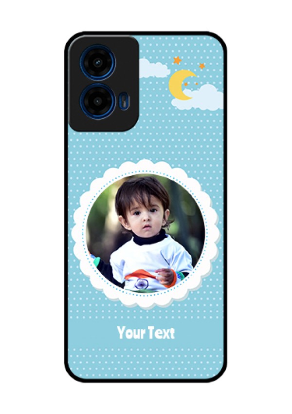 Moto G45 5G Custom Glass Phone Case - Violet Pattern Design