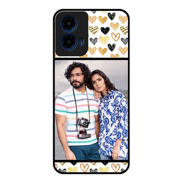 Moto G45 5G Custom Glass Phone Case - Love Symbol Design