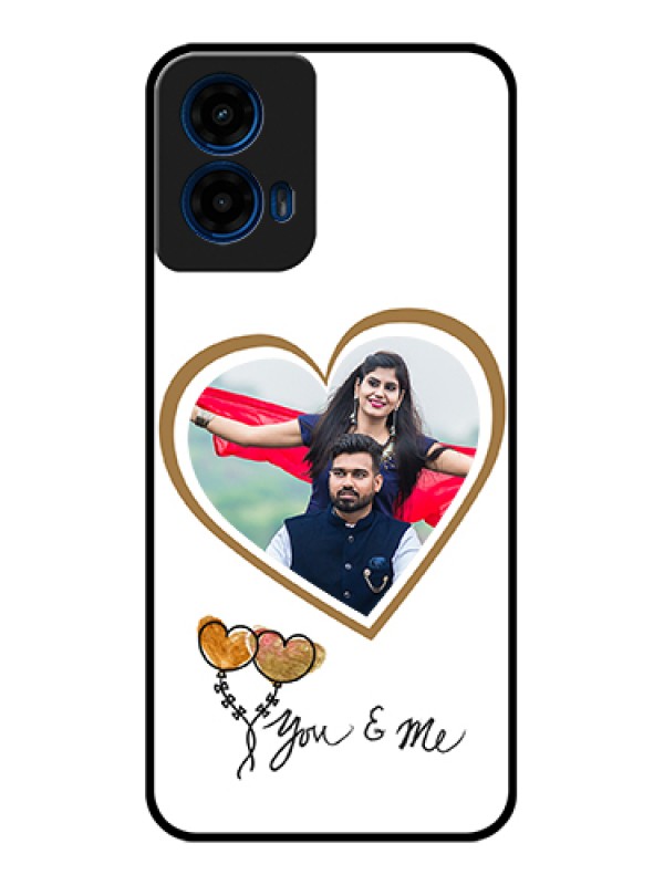 Custom Moto G45 5G Custom Glass Phone Case - You & Me Design
