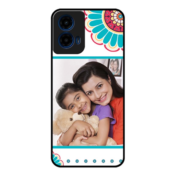 Moto G45 5G Custom Glass Phone Case - Flower Design