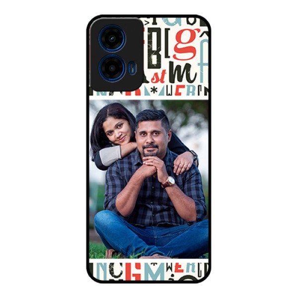 Moto G45 5G Custom Glass Phone Case - Alphabet Design